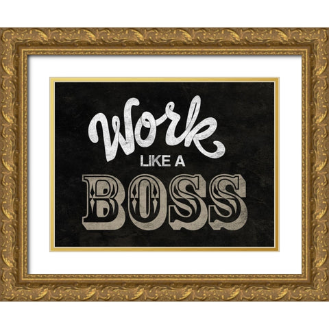 Work Boss Gold Ornate Wood Framed Art Print with Double Matting by Prime, Marcus