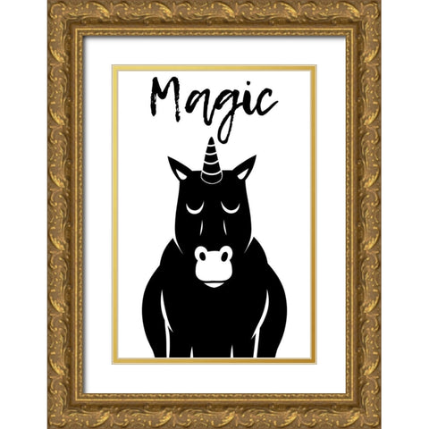 Magical Friend Gold Ornate Wood Framed Art Print with Double Matting by Prime, Marcus