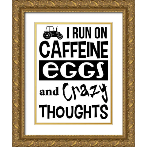 Running On Crazy Gold Ornate Wood Framed Art Print with Double Matting by Prime, Marcus