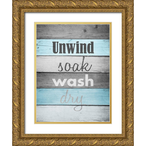 Tub Time 2 Gold Ornate Wood Framed Art Print with Double Matting by Prime, Marcus
