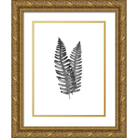 Fern Dueling 1 Gold Ornate Wood Framed Art Print with Double Matting by Prime, Marcus