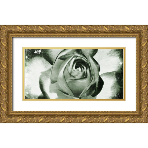 Floral Droplets Gold Ornate Wood Framed Art Print with Double Matting by Prime, Marcus