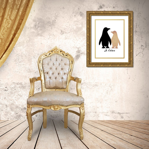 Love Birds 1 Gold Ornate Wood Framed Art Print with Double Matting by Prime, Marcus