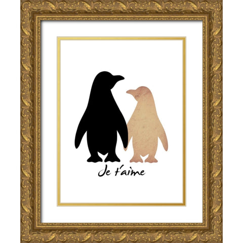 Love Birds 1 Gold Ornate Wood Framed Art Print with Double Matting by Prime, Marcus