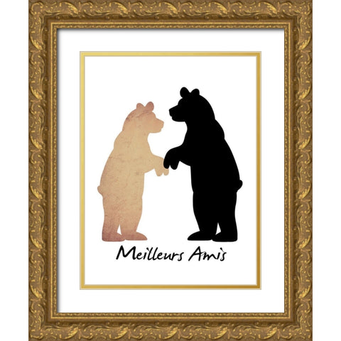 Best Friends 1 Gold Ornate Wood Framed Art Print with Double Matting by Prime, Marcus