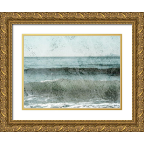 Distressed Ocean 1 Gold Ornate Wood Framed Art Print with Double Matting by Prime, Marcus