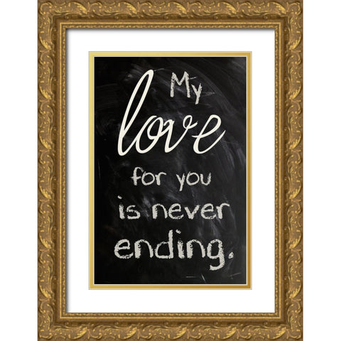 Never Ending 1 Gold Ornate Wood Framed Art Print with Double Matting by Prime, Marcus