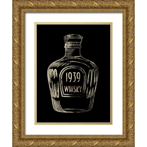 1939 Whisky Gold Ornate Wood Framed Art Print with Double Matting by Prime, Marcus