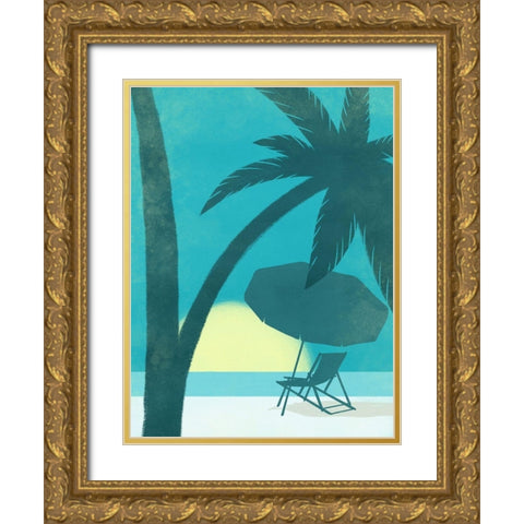 Coastal Fun 3 Gold Ornate Wood Framed Art Print with Double Matting by Prime, Marcus