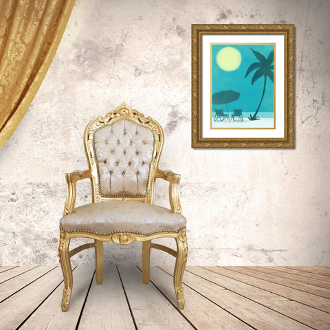 Coastal Fun 4 Gold Ornate Wood Framed Art Print with Double Matting by Prime, Marcus