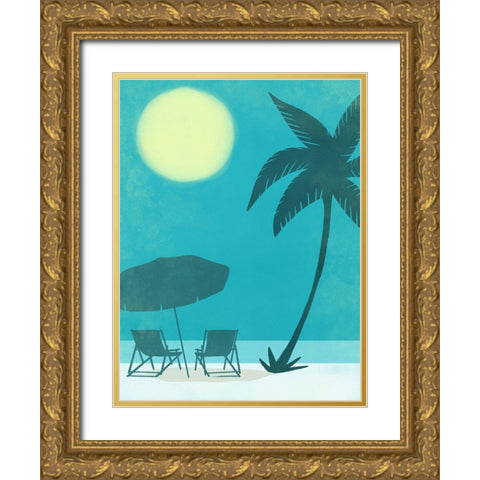 Coastal Fun 4 Gold Ornate Wood Framed Art Print with Double Matting by Prime, Marcus
