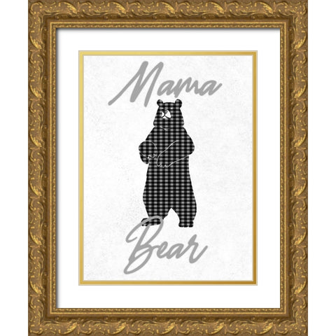 Mama Bear Gold Ornate Wood Framed Art Print with Double Matting by Prime, Marcus