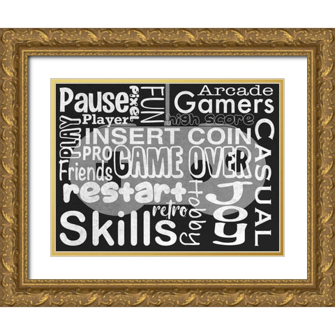 Gaming Love 1 Gold Ornate Wood Framed Art Print with Double Matting by Prime, Marcus