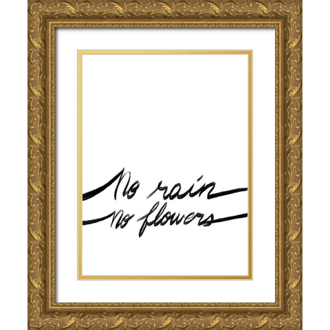 No Rain Gold Ornate Wood Framed Art Print with Double Matting by Prime, Marcus