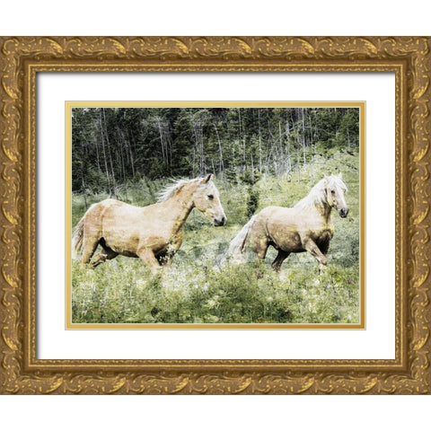 Free Spirits 2 Gold Ornate Wood Framed Art Print with Double Matting by Prime, Marcus