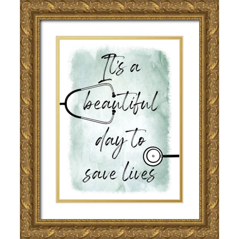 Saving Lives 1 Gold Ornate Wood Framed Art Print with Double Matting by Prime, Marcus