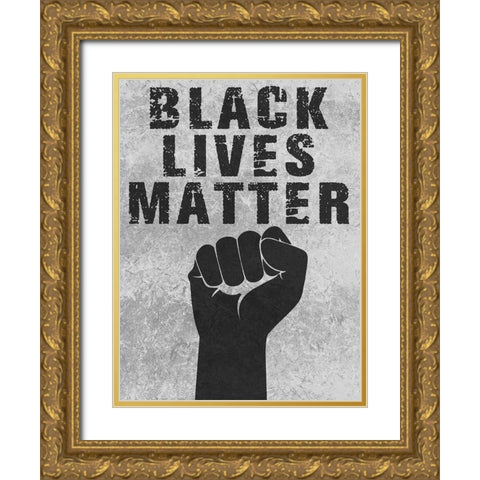 Black Lives Matter Gold Ornate Wood Framed Art Print with Double Matting by Prime, Marcus