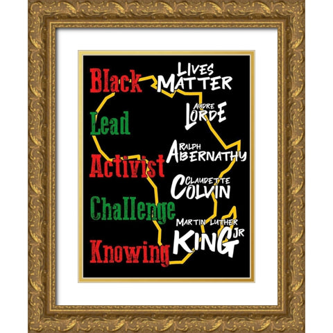 Powerful Leaders Gold Ornate Wood Framed Art Print with Double Matting by Prime, Marcus