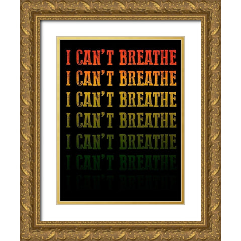 Cant Breathe 1 Gold Ornate Wood Framed Art Print with Double Matting by Prime, Marcus