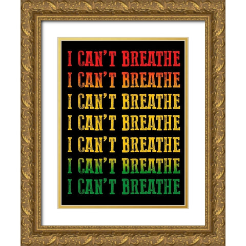 Cant Breathe 2 Gold Ornate Wood Framed Art Print with Double Matting by Prime, Marcus