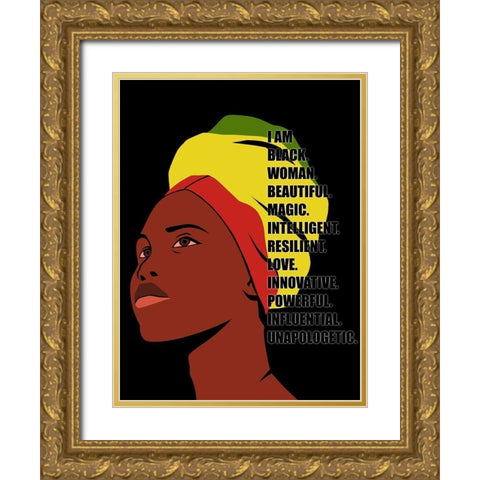 Beautiful Woman 2 Gold Ornate Wood Framed Art Print with Double Matting by Prime, Marcus