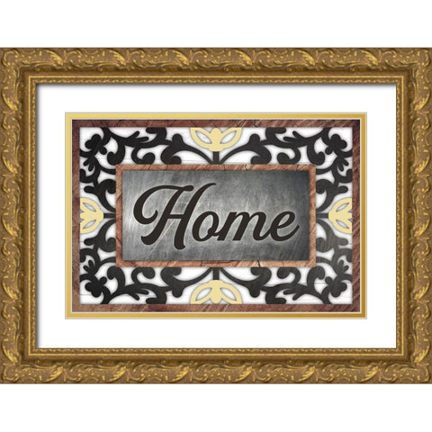 Rustic Home 1 Gold Ornate Wood Framed Art Print with Double Matting by Prime, Marcus