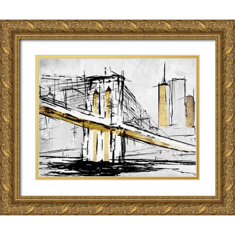 City Of Gold 1 Gold Ornate Wood Framed Art Print with Double Matting by Prime, Marcus
