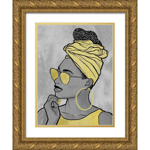 Fierce 2 Gold Ornate Wood Framed Art Print with Double Matting by Prime, Marcus