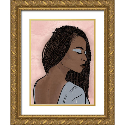 Fierce Fashion 1 Gold Ornate Wood Framed Art Print with Double Matting by Prime, Marcus