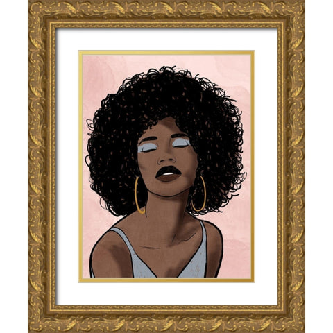 Fierce Fashion 2 Gold Ornate Wood Framed Art Print with Double Matting by Prime, Marcus