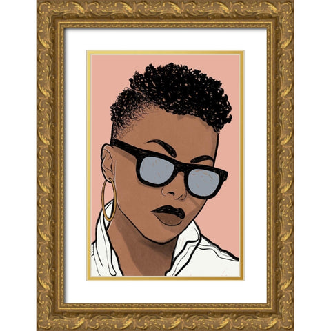 Fashion Royalty 1 Gold Ornate Wood Framed Art Print with Double Matting by Prime, Marcus