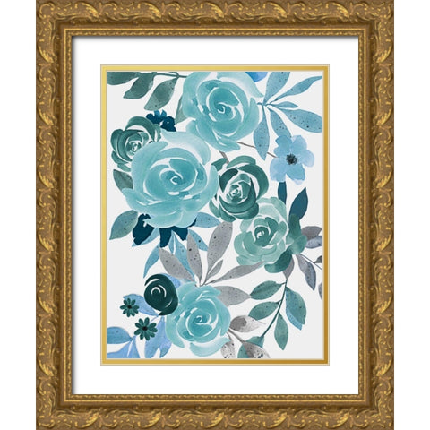 Floral Growth 1 Gold Ornate Wood Framed Art Print with Double Matting by Prime, Marcus