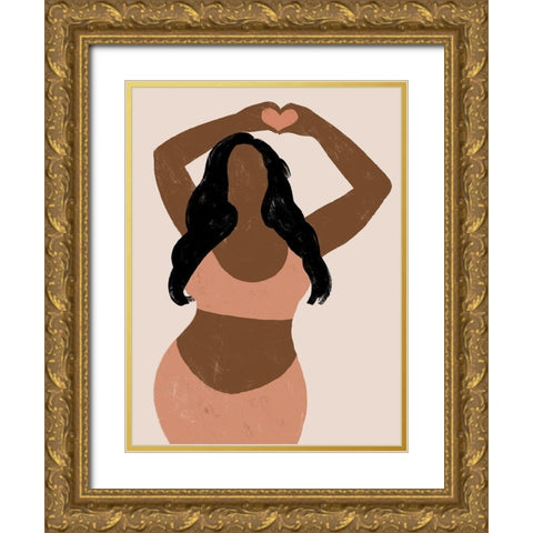 Love Yourself Gold Ornate Wood Framed Art Print with Double Matting by Prime, Marcus