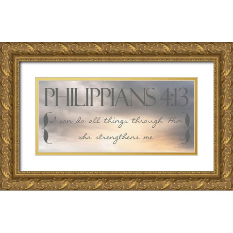 Heavenly Philippians Gold Ornate Wood Framed Art Print with Double Matting by Prime, Marcus