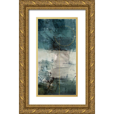 Gold Flare Gold Ornate Wood Framed Art Print with Double Matting by Prime, Marcus