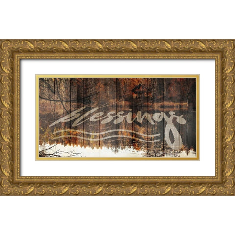 Autumn Blessings Gold Ornate Wood Framed Art Print with Double Matting by Prime, Marcus