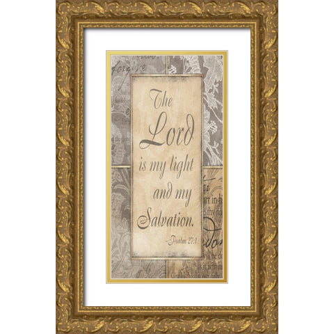 Light And My Salvation Gold Ornate Wood Framed Art Print with Double Matting by Prime, Marcus