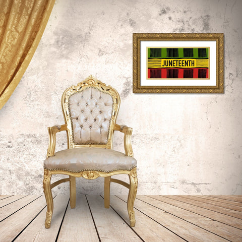Juneteenth Cloth Gold Ornate Wood Framed Art Print with Double Matting by Prime, Marcus