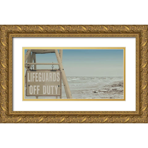 Watchful Lifeguard 2 Gold Ornate Wood Framed Art Print with Double Matting by Prime, Marcus