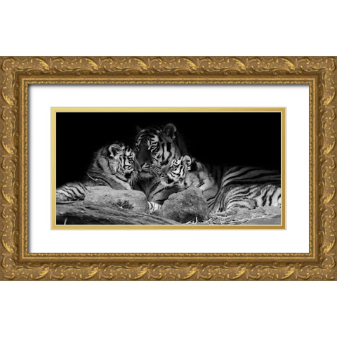 Strong Family 1 Gold Ornate Wood Framed Art Print with Double Matting by Prime, Marcus