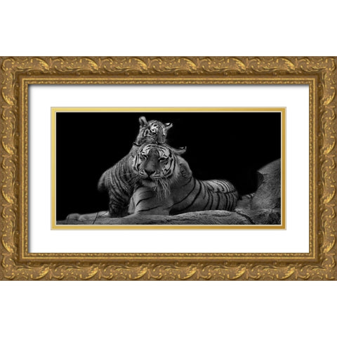 Strong Family 2 Gold Ornate Wood Framed Art Print with Double Matting by Prime, Marcus