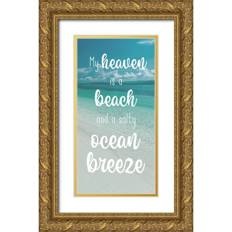Beach Heaven Gold Ornate Wood Framed Art Print with Double Matting by Prime, Marcus