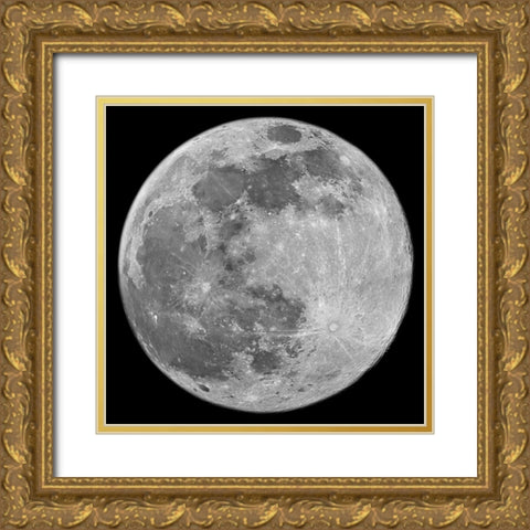 To The Moon 3 Gold Ornate Wood Framed Art Print with Double Matting by Prime, Marcus