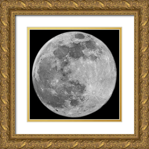 To The Moon Gold Ornate Wood Framed Art Print with Double Matting by Prime, Marcus