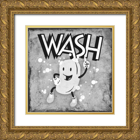 Retro Soap Dance Gold Ornate Wood Framed Art Print with Double Matting by Prime, Marcus