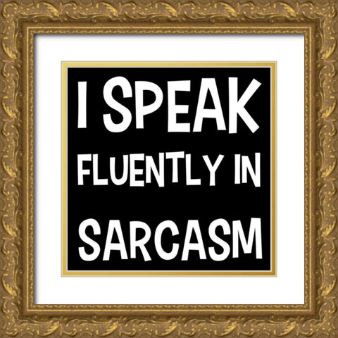 Fluently Speaking Gold Ornate Wood Framed Art Print with Double Matting by Prime, Marcus