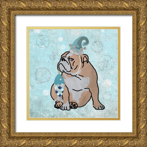 Merry Seasmas Gold Ornate Wood Framed Art Print with Double Matting by Prime, Marcus