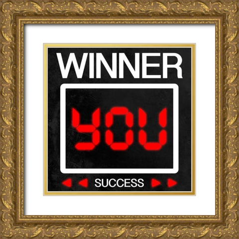 Winner Is You Gold Ornate Wood Framed Art Print with Double Matting by Prime, Marcus
