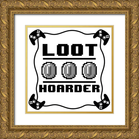 Loot Hoarder Gold Ornate Wood Framed Art Print with Double Matting by Prime, Marcus