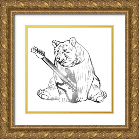 Rockin Bear Gold Ornate Wood Framed Art Print with Double Matting by Prime, Marcus